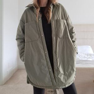 ZARA - Green Nylon Shacket
